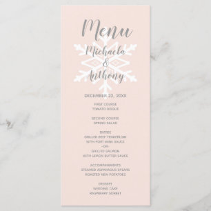 Rosa Snowflake Winter Wedding Meny