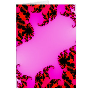 Rosa snurrar hälsningskort