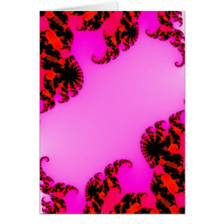 Rosa snurrar hälsningskort