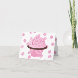Rosa Snurrkummel med Sprinkles Kort