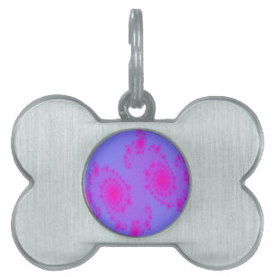 Rosa Snyans Fractal Pet Tag Namnbricka Husdjur