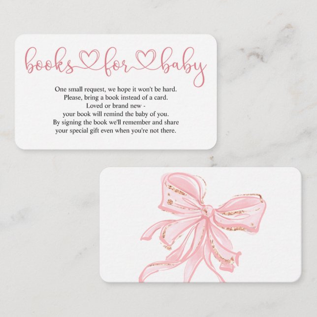 Rosa snygga pojke baby shower böcker för baby kort (Fram/baksida)