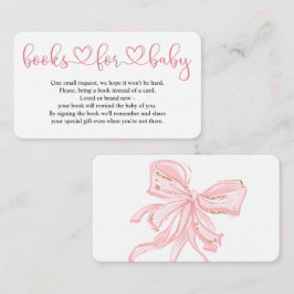Rosa snygga pojke baby shower böcker för baby kort