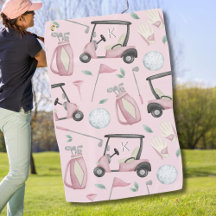 Rosa Snyggt Feminine Golf Design Anpassningsbar Mo