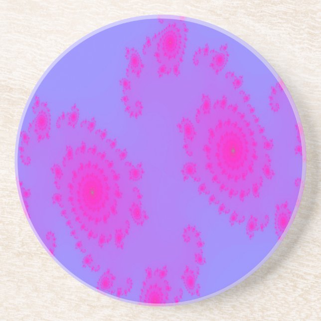 Rosa Snyze Fractal Underlägg Sandsten (Framsidan)