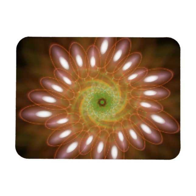 Rosa Soap Bubbles i Abstrakt Magnet (Horisontell)