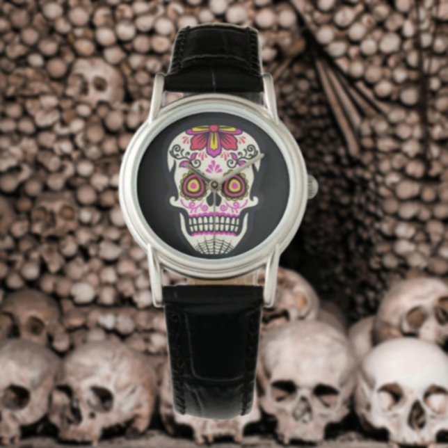 Rosa sockerkalle armbandsur (Skapare uppladdad)