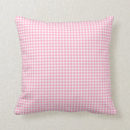 Rosa Soda Gingham Check Mönster Dekorativ kudde