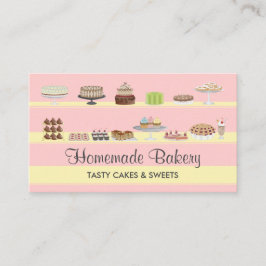 Rosa Soft Tasty Bakery Cakes Sweets Candy Shop Visitkort