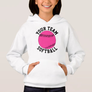 Rosa Softball Softball Team, Player Namn och numme T Shirt