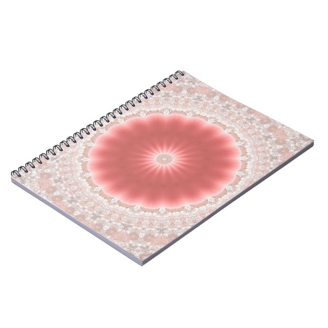Rosa sol anteckningsbok med spiral (Vänstra Sidan)