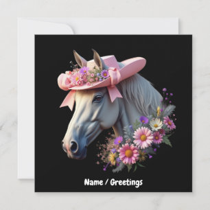 Rosa Sol Hat Snyggt Horse för kvinnor Inbjudningar
