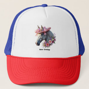 Rosa Sol Hat Snyggt Horse för kvinnor Keps