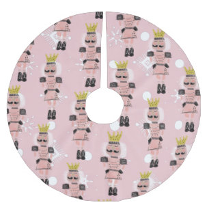 Rosa Soldat i Hand plockade Julgransmatta Borstad Polyester