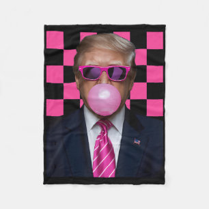 Rosa solglasögon Trump Bubble Gum Tröja Rösta Pres Fleecefilt