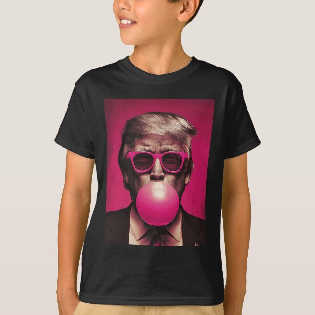 Rosa solglasögon trump bubblegum  t shirt (Framsida)
