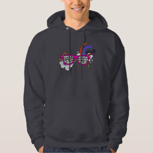 Rosa solglasögonHoodie Tröja Med Luva