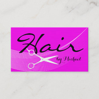 Rosa Solid Hair Stylist Möte Tidsbeställning Kort