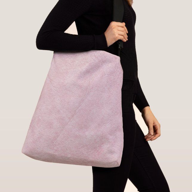 Rosa Solid Texturerad Färg Axelväska (Närbild)
