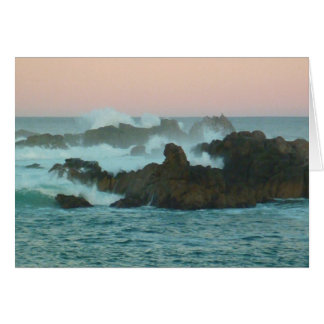 Rosa solnedgång hälsningskort