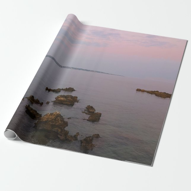 Rosa solnedgång presentpapper (Utrullad)