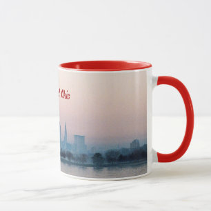 Rosa solnedgångCleveland OH mugg