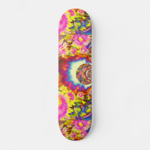 Rosa solros fält mini skateboard bräda 18,5 cm