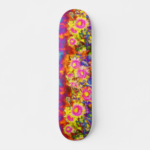 Rosa solros fält skateboard bräda 20 cm