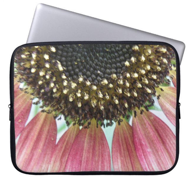 Rosa Solrosvit Bärbar dator Laptop Sleeve (Framsidan)