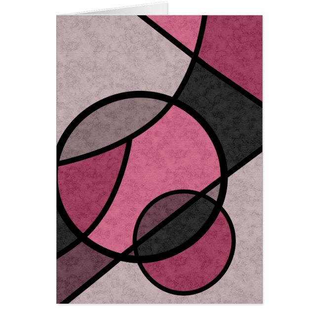 Rosa soluppgång hälsningskort (Framsidan)