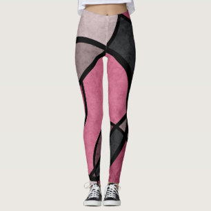 Rosa soluppgång leggings