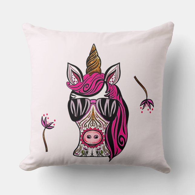 Rosa som Couture Kudde (Framsida)