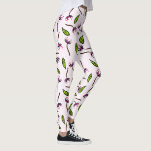 Rosa som kontur leggings