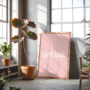 Rosa som rodnad Kärlek som Jesus Kristi Poster