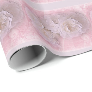 Rosa som slår in papper presentpapper
