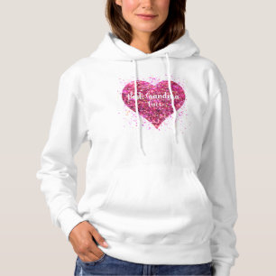 Rosa som sparkar glitter hjärta bäst mormor någons t shirt