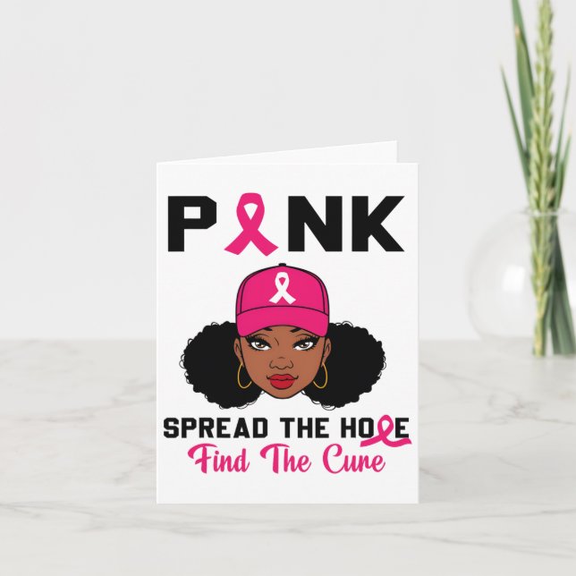 Rosa som sprider hoppet om att hitta ren bröstcanc kort (Framsida)