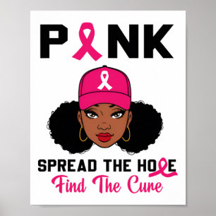 Rosa som sprider hoppet om att hitta ren bröstcanc poster