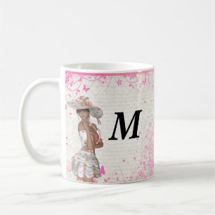 Rosa sommarflicka kaffemugg