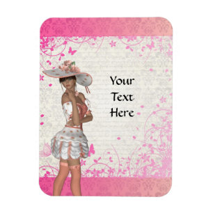 Rosa sommarflicka magnet