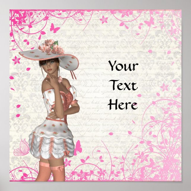 Rosa sommarflicka poster (Framsidan)