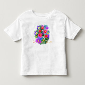 Rosa sommarnyckfulla blommor t shirt