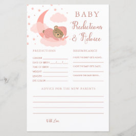 Rosa Sömnig boendeförutsägelse och rådgivningskort