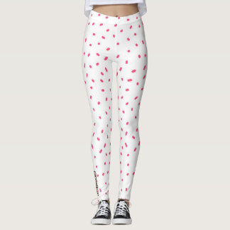 Rosa Sorbetfläckiga Leggings