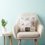 rosa, söt, 1:a födelsedag multifoto kudde<br><div class="desc">Söt rosa behöver inte fotokollage från första födelsedag. Modern text-design för skript. En del av en samling.</div>