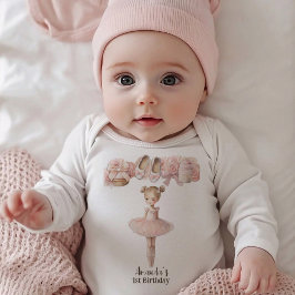 Rosa söt ballerina t shirt