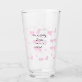 Rosa, söt blomsterbabyduschvattensfärg, modernt da glaskopp