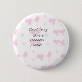 Rosa, söt blomsterbabyduschvattensfärg, modernt da knapp