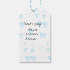 Rosa, söt blomsterbabyduschvattensfärg, modernt da presentetikett