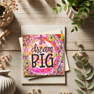 Rosa Söt Dream Big Inspiring Encouragement